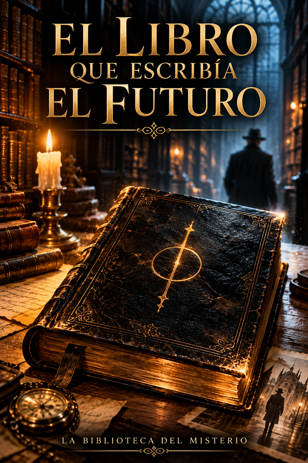 Ilustración del cuento «El libro que escribía el futuro»