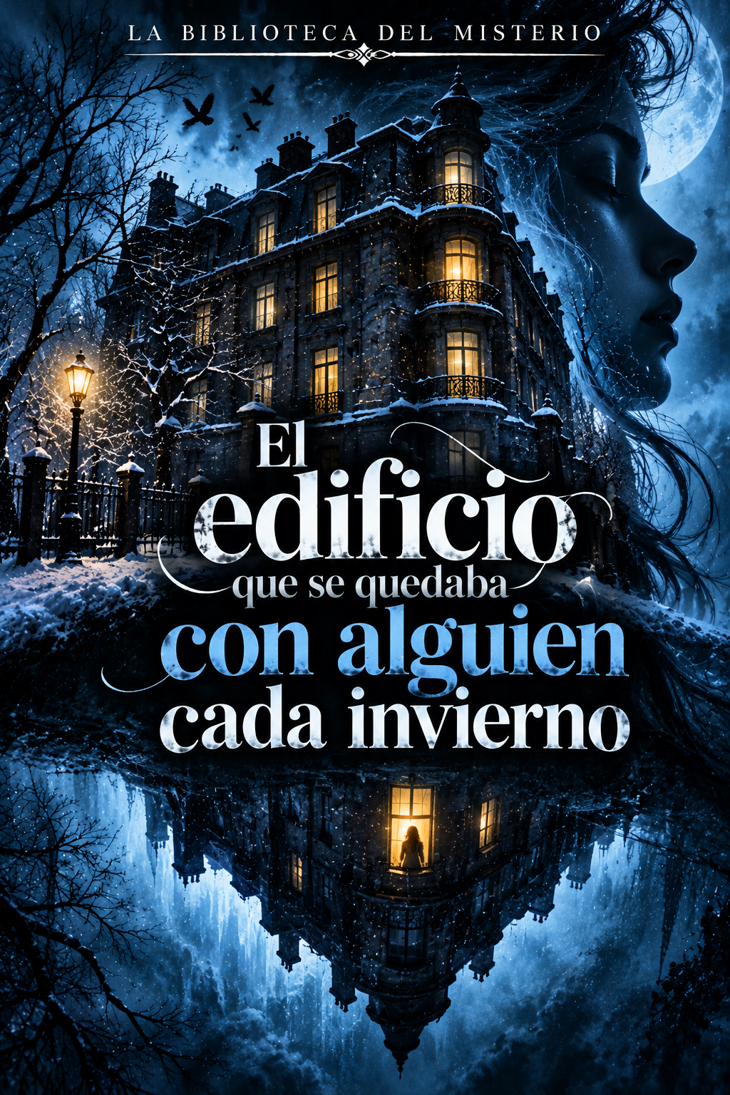 Ilustración del cuento «El edificio que se quedaba con alguien cada invierno»